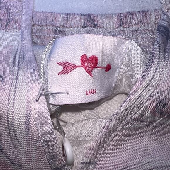 Buddy Love Reese Maxi Dress Size Large Pink Quartz Swirl Print Tie-Shoulder NWT - Picture 7 of 14